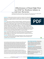 CostEffectiveness of Nasal High Flow Versus CPAP For Newborn. PEDIATRICS AGOST 2021 OK