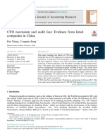 CFO Narcissism and Audit Fees: Evidence From Listed Companies in China