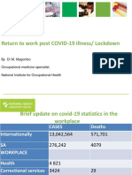 Return To Work Post COVID-19 Illness/ Lockdown