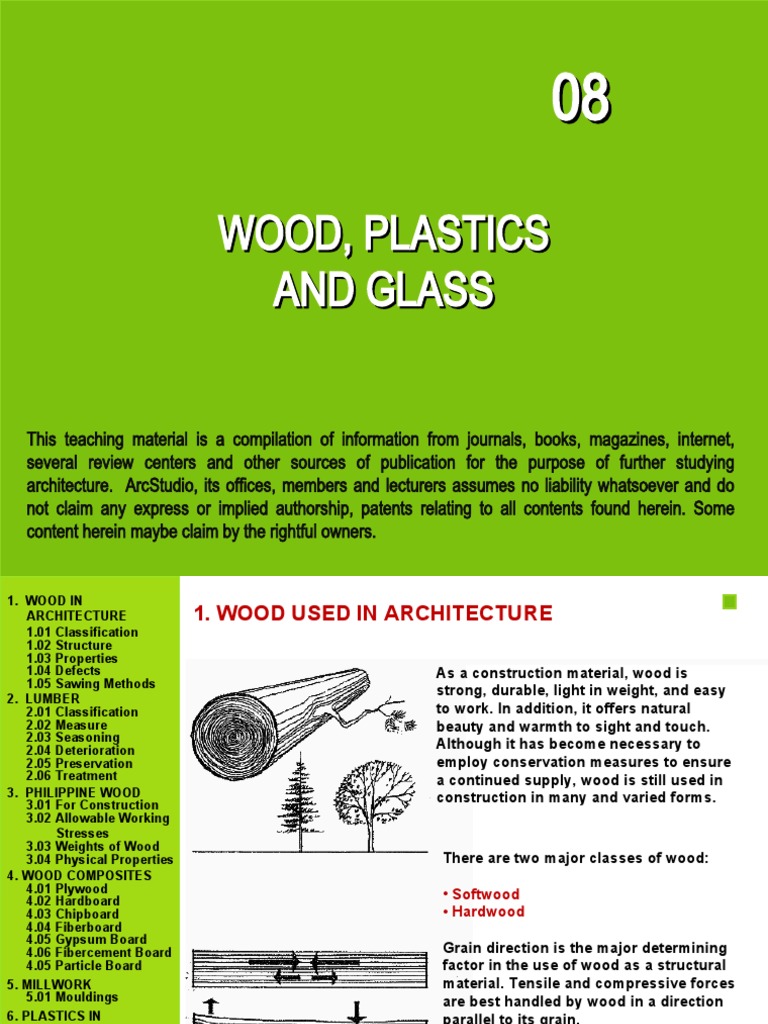 Wood and Plastics in Architecture | PDF | Wood | Lumber