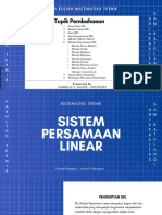 Sistem Persamaan Linier - Matematika Teknik