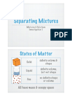 Separating Mixtures & Solutions Investigation 1