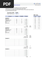 GPA Calculator: Cumulative GPA 3.478 GPA Table