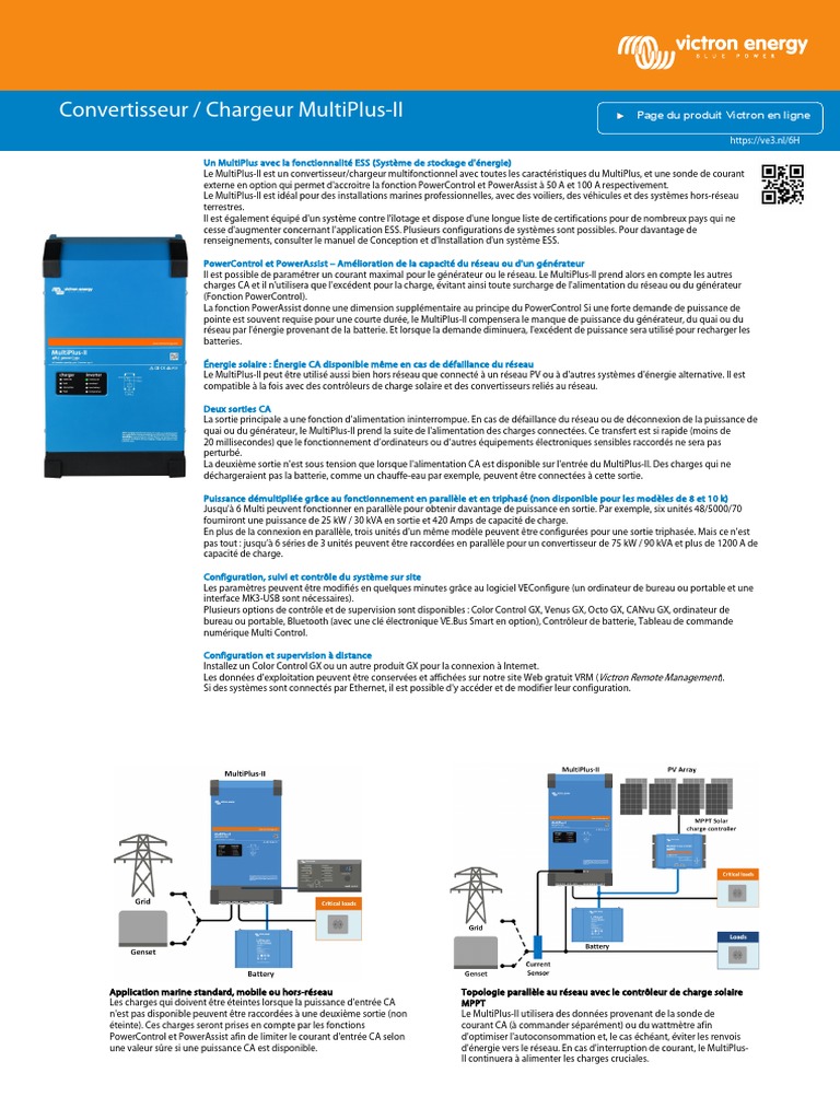 Brochure Victron Energy MultiPlus II | PDF | Générateur électrique ...