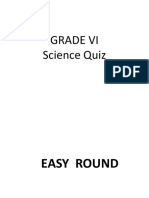 Science Quiz Bee Grade 6