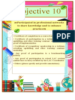 Professional Development Certificate Objective 10