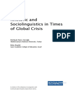 Rhetoric and Sociolinguistics in Times of Global Crisis