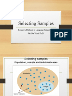 Selecting Samples: Research Methods in Language Education 2 Siti Nur'Aini, PH.D