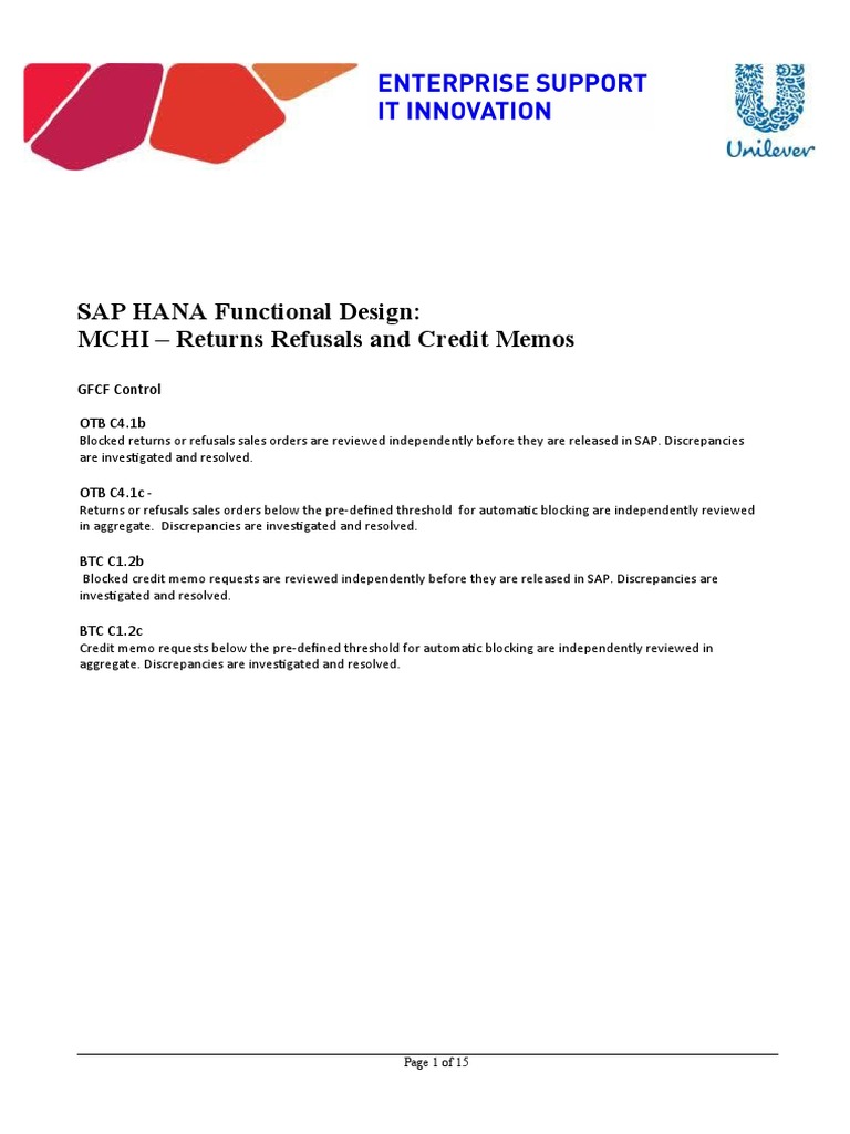 MCHI Returns Refusals Credit Memos FD V1.1 PDF Error