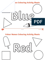 Colour Name Activity Sheets