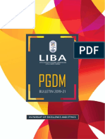 Loyola Institute of Business Administration PGDM Bulletin 2019-21