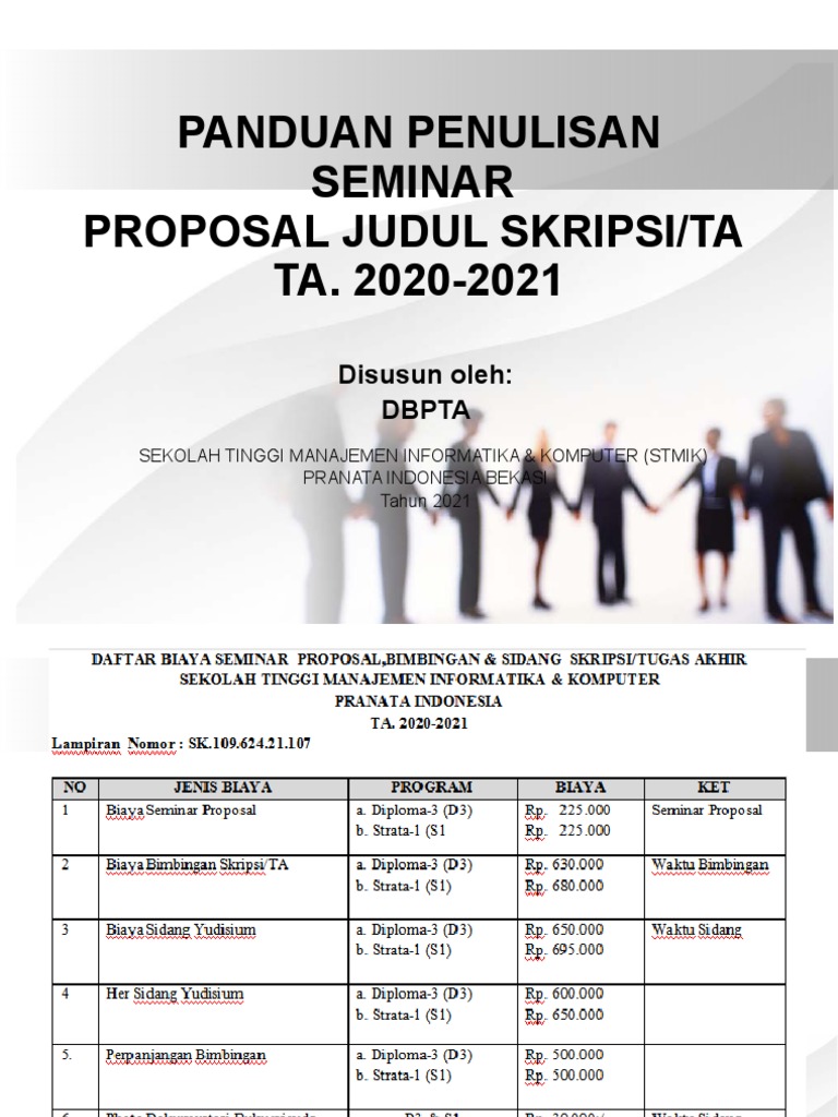 Panduan Skripsi STMIK Pranata 2021 | PDF