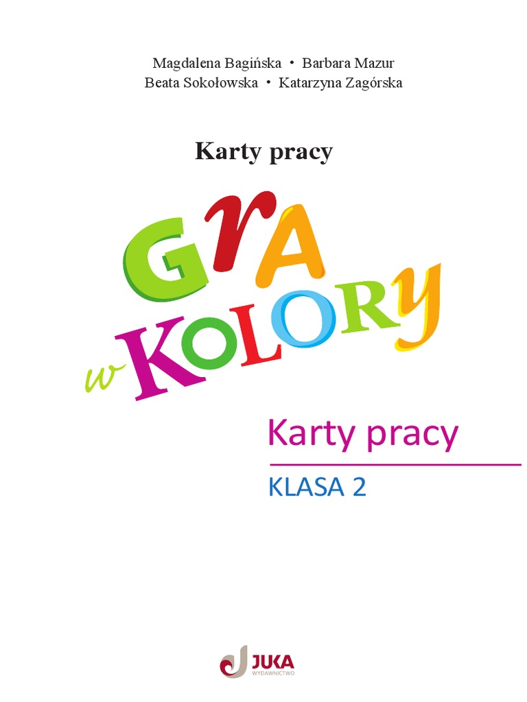 Gra W Kolory Moje Sprawdziany Klasa 2 Pdf