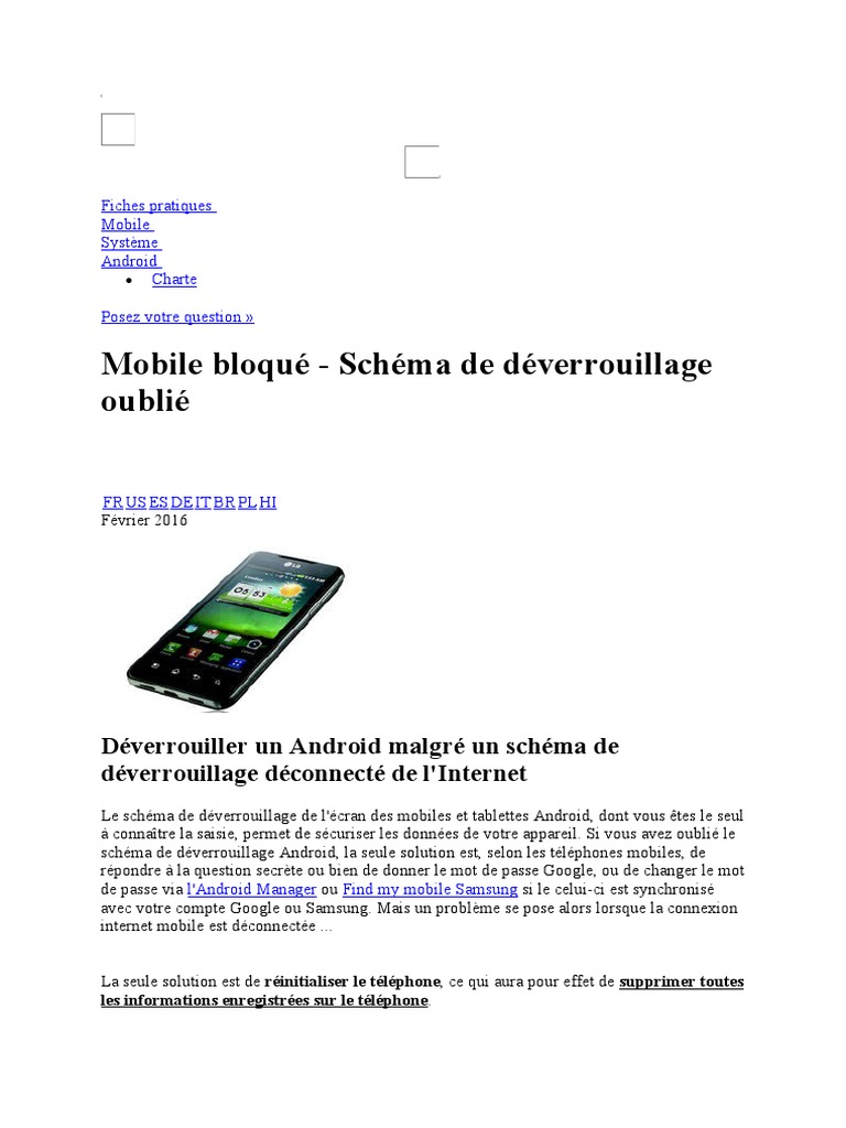 Comment Debloquer Le Dernier Motorola Bloquer Avec Le Schema Mobile Bloqué - Schéma de Déverrouillage Oublié | PDF | Android (Système  d'exploitation) | Vidéotéléphonie