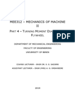 MEE 312 Lecture Notes - Turning Moment Diagram and Flywheel