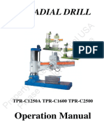 Kent-USA-TRD-C2500-Radial-Arm-Drill-Operation-Manual