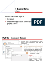 PBD - Instalasi XAMPP Dan Akses MySQL - Dasar