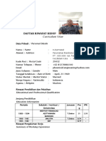 Daftar Riwayat Hidup: Curriculum Vitae