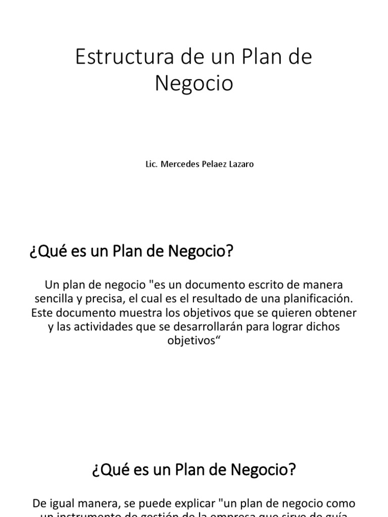 Estructura Clave de un Plan de Negocio | PDF | Marketing | Análisis FODA