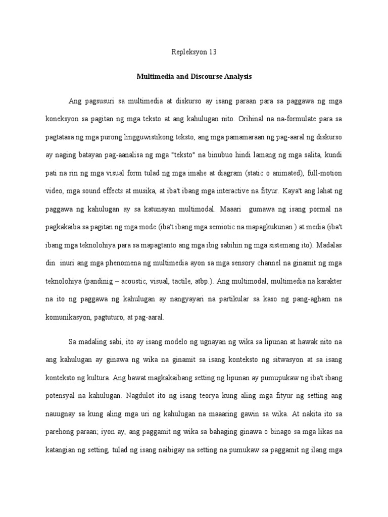 Multimedia and Discourse Analysis | PDF