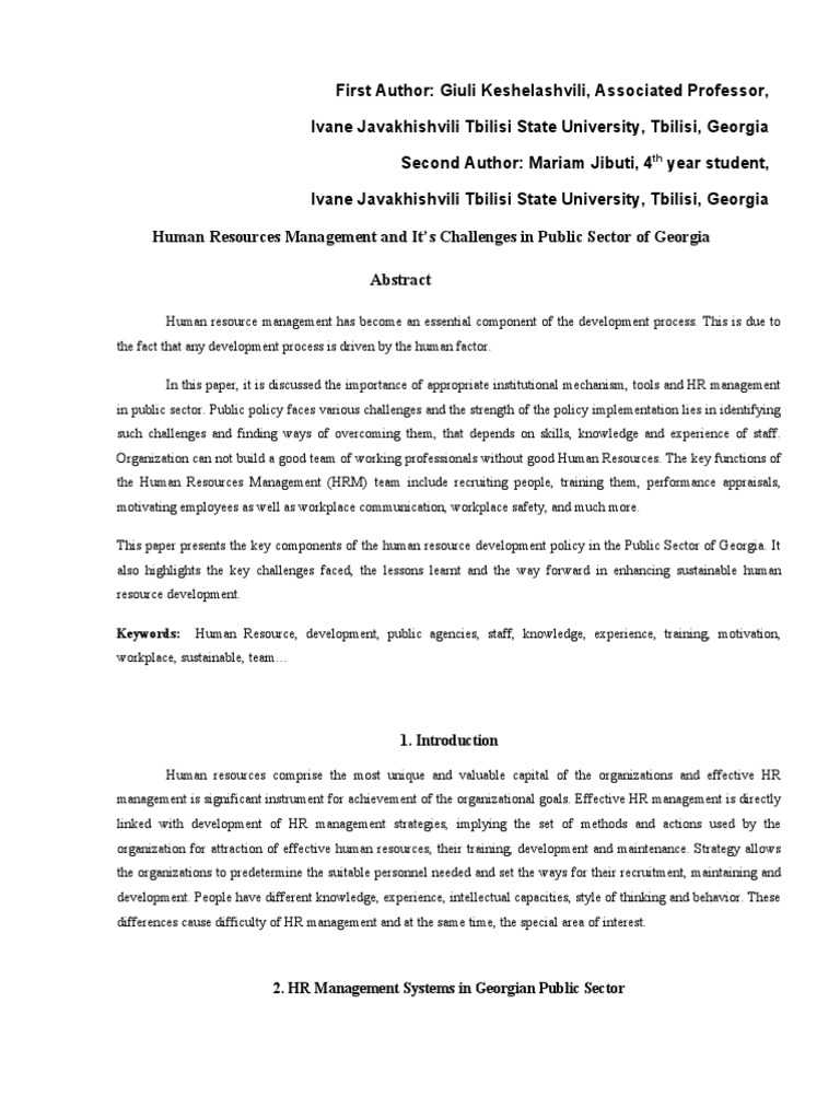 Keywords Human Resource, Development, Public Agencies, Staff, Knowledge, Experience, Training