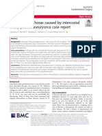 Massive Hemothorax Caused by Intercostal Artery Pseudoaneurysma Case Report