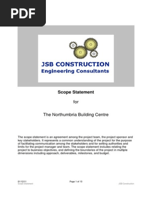 Construction Project Scope Statement