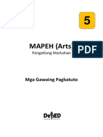 MAPEH (Arts) : Mga Gawaing Pagkatuto