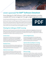 Snow Optimizer For SAP Software Datasheet