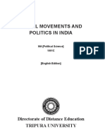 Social Movements and Politics in India MA CRC 18092017