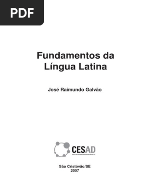 Fundamentos de Lingua Latina, PDF, Latim