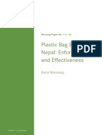 Nepal plastic bag ban study finds strict enforcement reduces use 95
