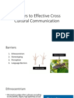 Barriers To Effective Cross Cultural Communication