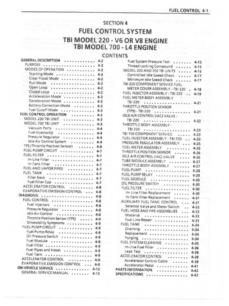 TBI Fuel Control PDF