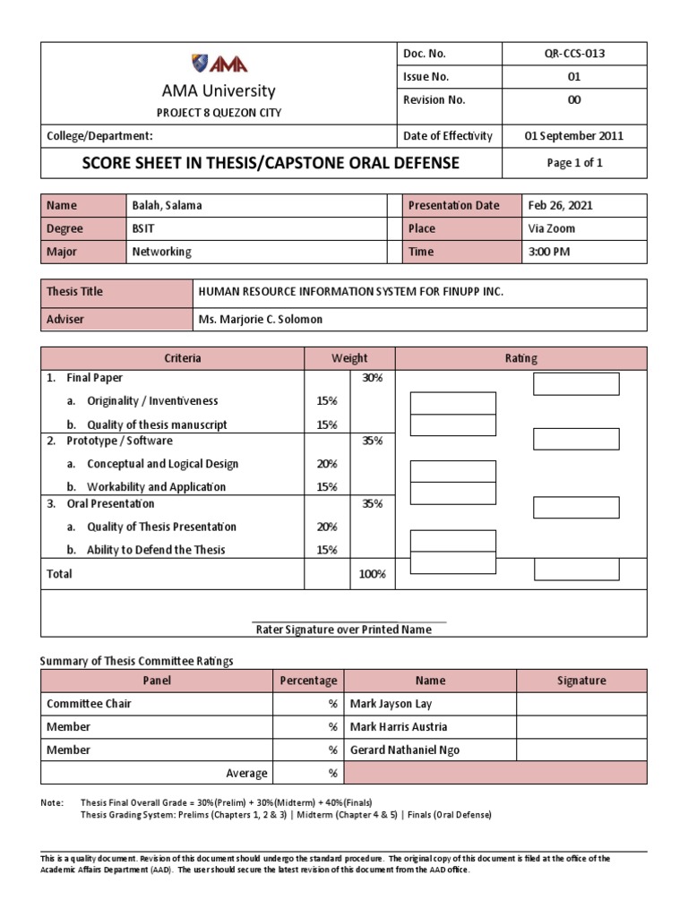 score-sheet-in-thesis-capstone-oral-defense-ama-university-pdf