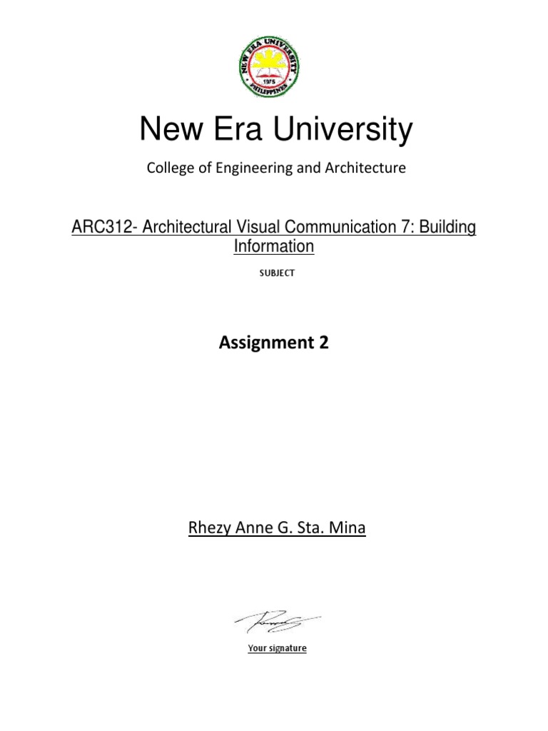 New Era University Assignment 2 PDF Geometry