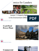 Economics For Leaders: Lesson 7: Property Rights Is The Environment Different?