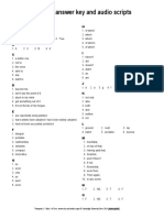 Units 1-6 Tests: Answer Key and Audio Scripts