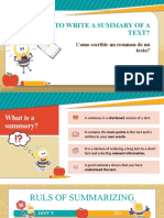 HOW TO WRITE A SUMMARY OF A TEXT - Gestion Logistica (Autoguardado)