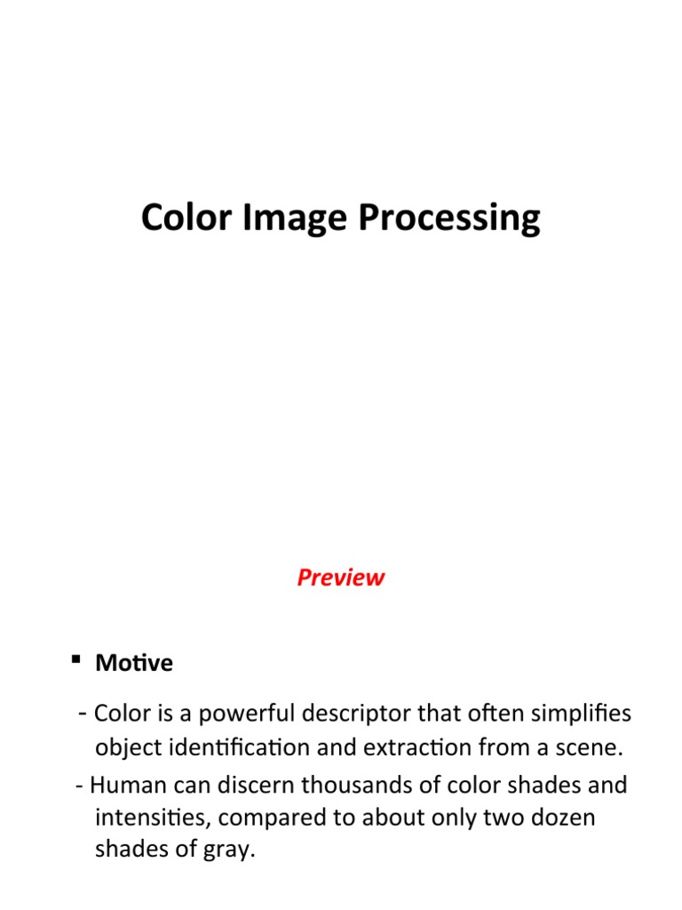 Lecture 3 - Color Image Processing | Download Free PDF | Color | Rgb ...