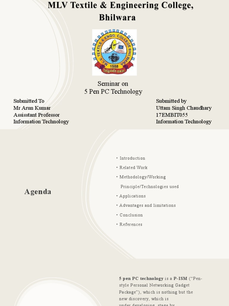 5 Pen PC Technology Seminar Report | PDF | Personal Computers | Input ...