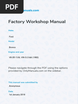 thumbnail image 2 of 1986 Ford Bronco II Ranger Factory Shop Service Repair Manual - Bishko OEM Paper 2 of 6