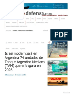 Israel Modernizará en Argentina 74 Unidades Del Tanque Argentino Mediano (TAM) Que Entregará en 2026