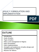 Policy Formulation & Implementation