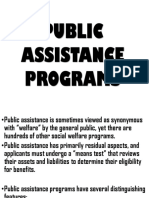 Public Assistance Programs