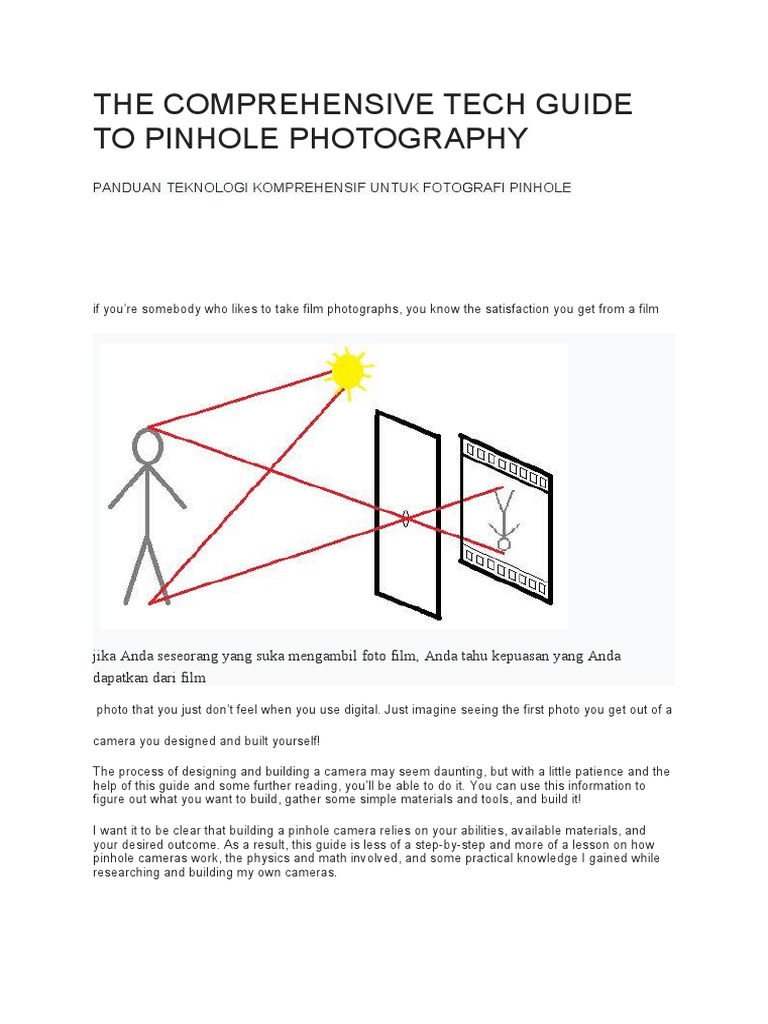 Pinhole Photography Tech Guide | PDF | Camera | Electromagnetism