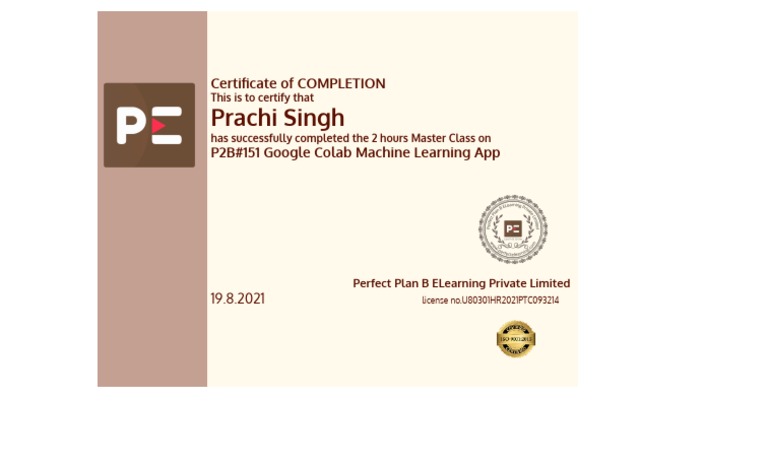 Prachi Singh Python Certificate | PDF