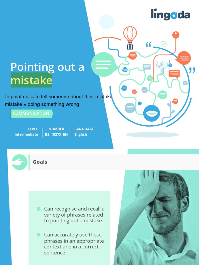 Pointing Out A Mistake: To Point Out To Tell Someone About Their ...