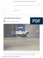 Abap New Syntax