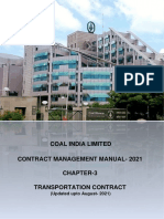 Coal India Limited Contract Management Manual-2021 Chapter-3 Transportation Contract